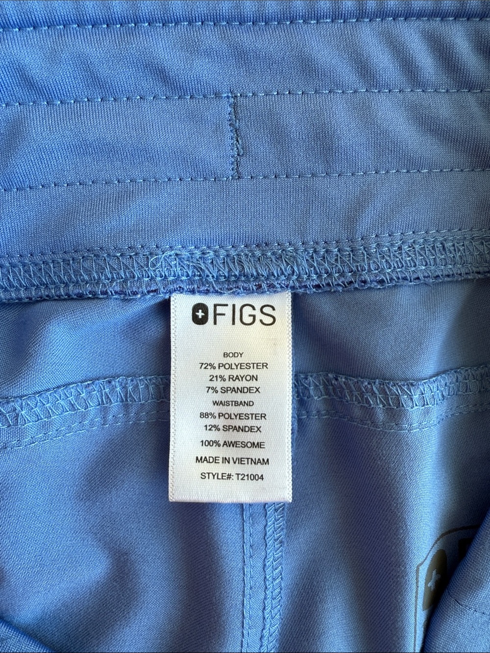 Figs Blue Scrub Pants Size XS - Picture 5 of 6